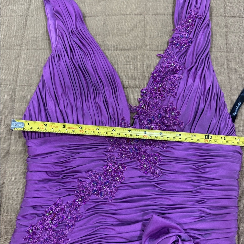 Elegant Purple Mini Dress - Picture 7 of 9